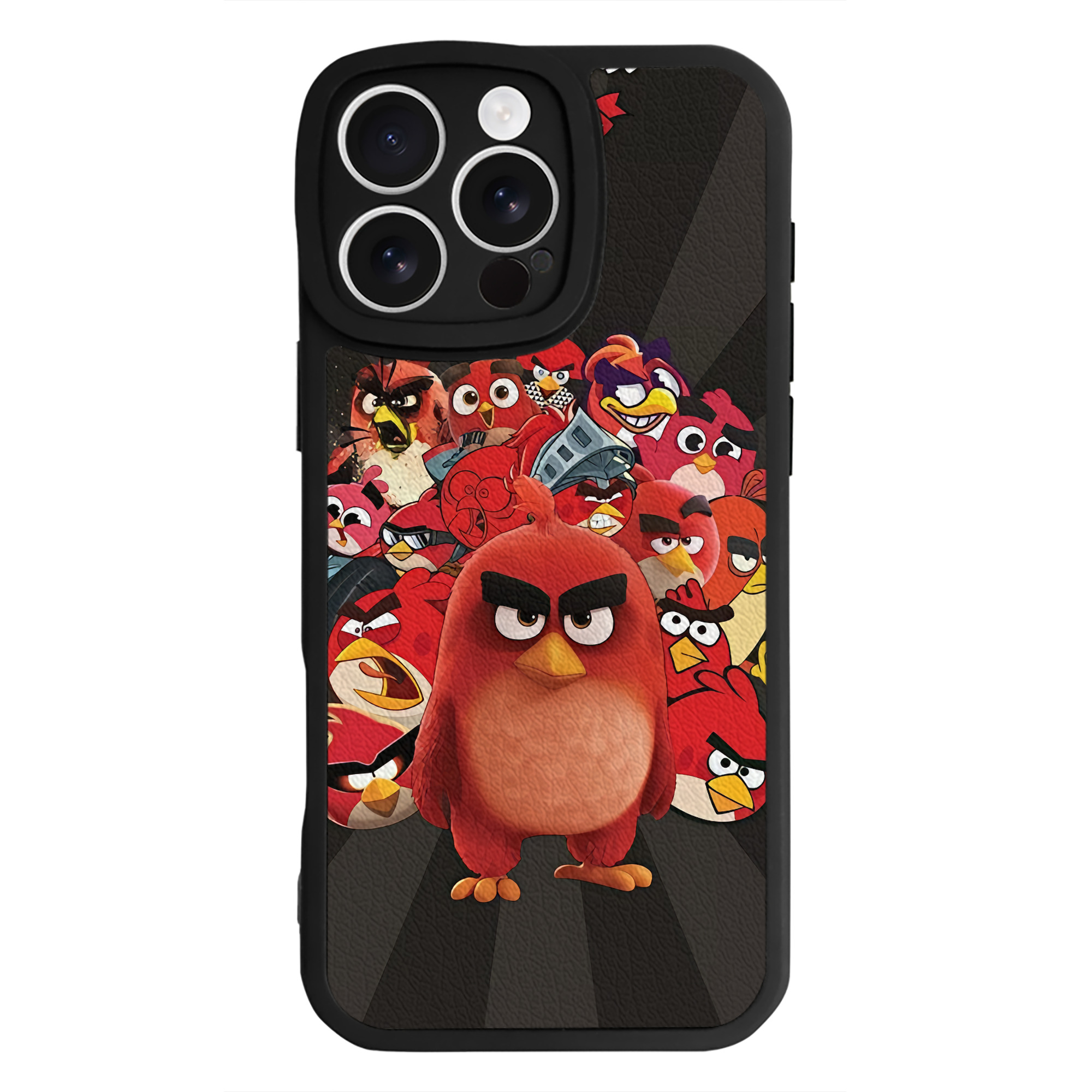 （画像用） Angry Birds アングリーバード 【iPhone 16シリーズ対応】シリコンスマホケース（レザー調） 材質：シリコン